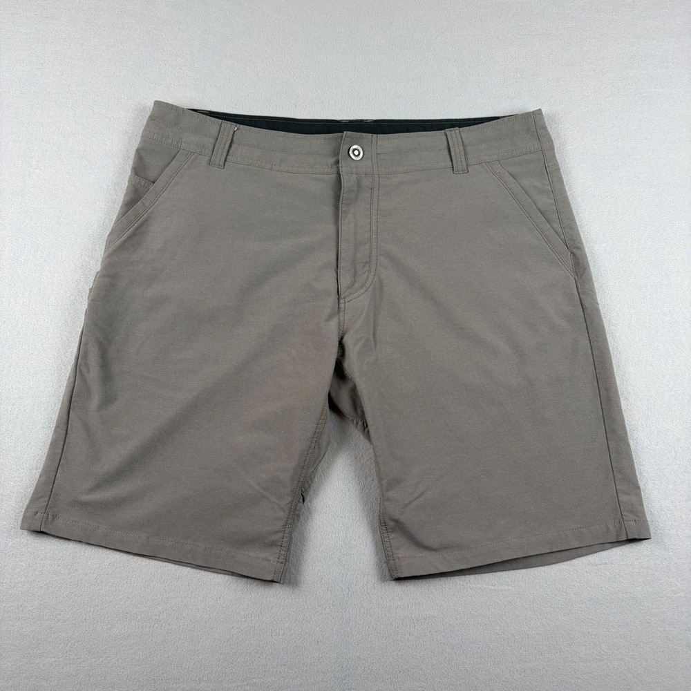 Kuhl Amphibia Hybrid Hiking Shorts Mens 38 Gray Khaki Quick Dry Water Land 5129